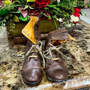 Fossil booties leather